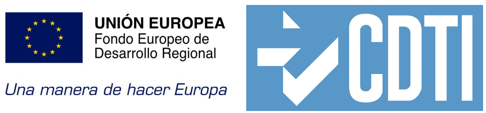 Fundo Europeu de Desenvolvimento Regional da União Europeia e logótipo do Centro para o Desenvolvimento Tecnológico e a Inovação