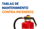 Tablas mantenimiento contra incendios