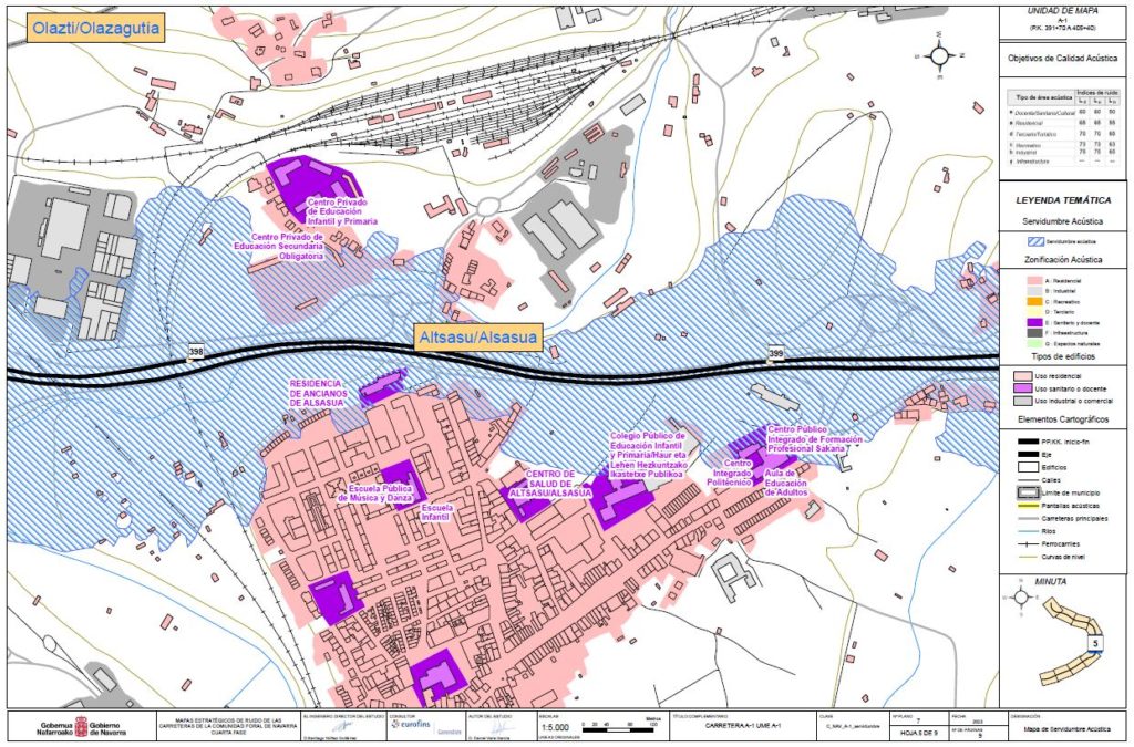Mapa ruido servidumbre Navarra